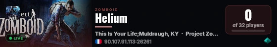 Helium live status badge