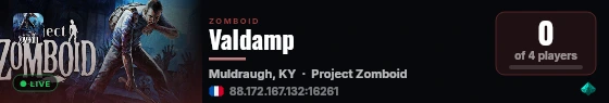 Valdamp live status badge
