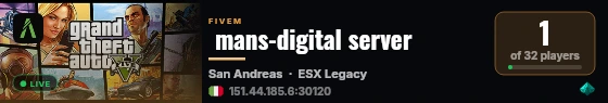  mans-digital server live status badge