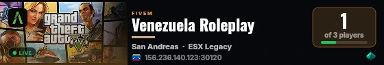 Venezuela Roleplay live status badge