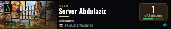 Server Abdulaziz live status badge