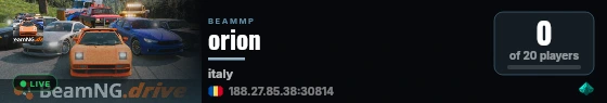 orion live status badge