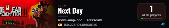 Next Day live status badge