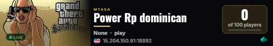 Power Rp dominican live status badge