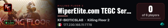 WiperElite.com TEGC Server live status badge
