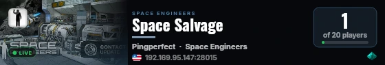 Space Salvage live status badge