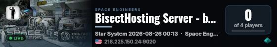 BisectHosting Server - bbad5f90 live status badge