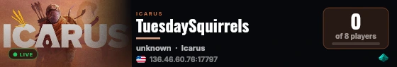 TuesdaySquirrels live status badge