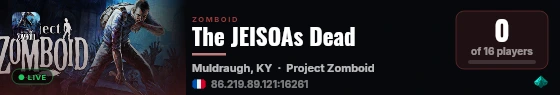 The JEISOAs Dead live status badge