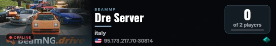 Dre Server live status badge