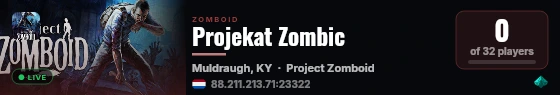 Projekat Zombic live status badge