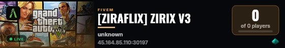 [ZIRAFLIX] ZIRIX V3 live status badge