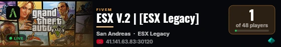 ESX V.2 | [ESX Legacy] live status badge