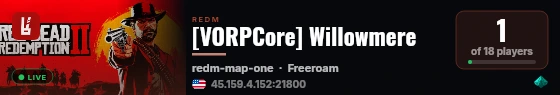 [VORPCore] Willowmere live status badge