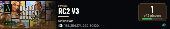 RC2 V3 live status badge