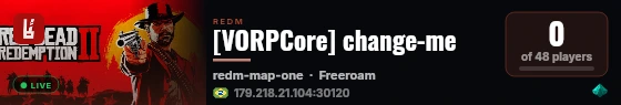 [VORPCore] change-me live status badge