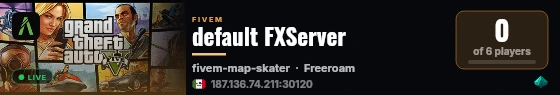 default FXServer live status badge