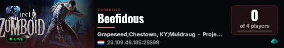 Beefidous live status badge