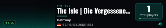 The Isle | Die Vergessene Wildnis live status badge