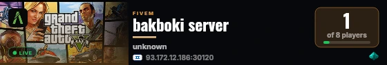 bakboki server live status badge