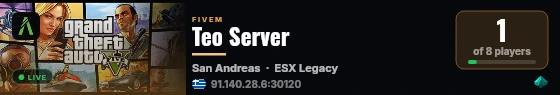 Teo Server live status badge