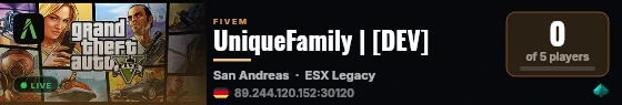 UniqueFamily | [DEV] live status badge