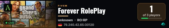 Forever RolePlay live status badge