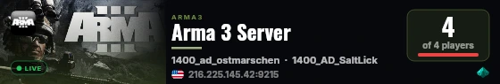 Arma 3 Server live status badge