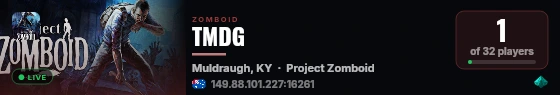 TMDG live status badge