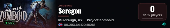 Seregon live status badge