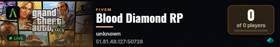 Blood Diamond RP live status badge