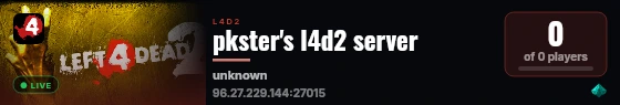 pkster's l4d2 server live status badge