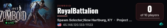 RoyalBattalion live status badge