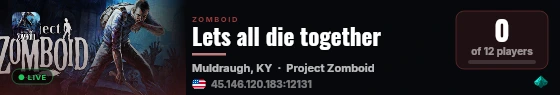 Lets all die together live status badge