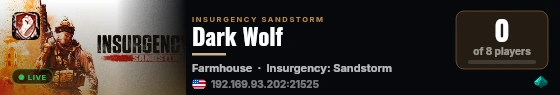 Dark Wolf live status badge