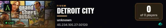 DETROIT CITY live status badge