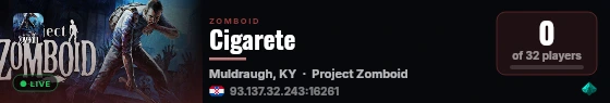 Cigarete live status badge
