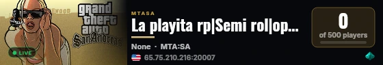 La playita rp|Semi rol|optimizado| live status badge