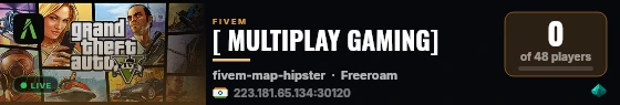 [ MULTIPLAY GAMING] live status badge