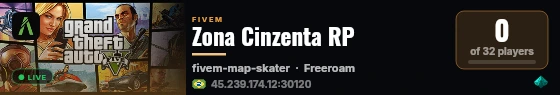 Zona Cinzenta RP live status badge
