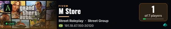 M Store live status badge
