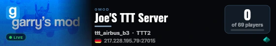 Joe'S TTT Server live status badge