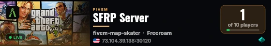 SFRP Server live status badge