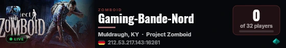 Gaming-Bande-Nord live status badge