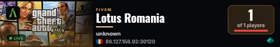 Lotus Romania live status badge