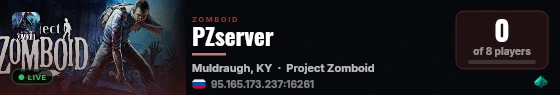 PZserver live status badge