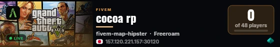 cocoa rp live status badge
