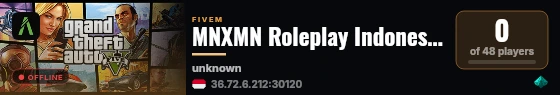 MNXMN Roleplay Indonesia live status badge