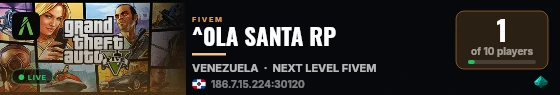 ^0LA SANTA RP live status badge