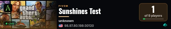 Sunshines Test live status badge